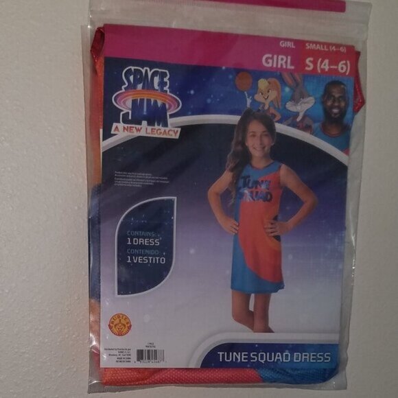 NEW Space Jam A New Legacy Girls Halloween Costume Small 4-6 Tune Squad - Picture 2 of 5